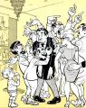 Drawing by Al Capp for Life Magazine cover