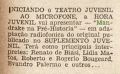 1937 ad for a radio adaptation of the story "Mandrake na Pré-História" published in Suplemento Juvenil (extract from "Mirim" issue 28)